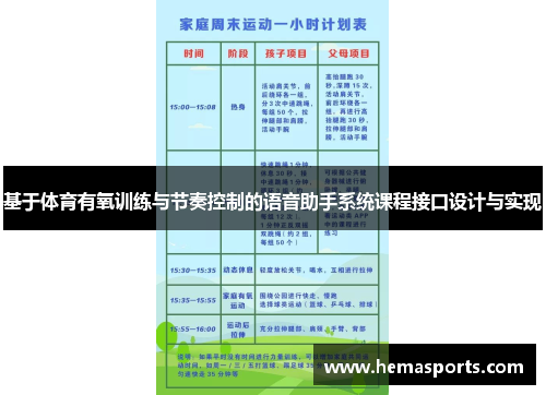 基于体育有氧训练与节奏控制的语音助手系统课程接口设计与实现